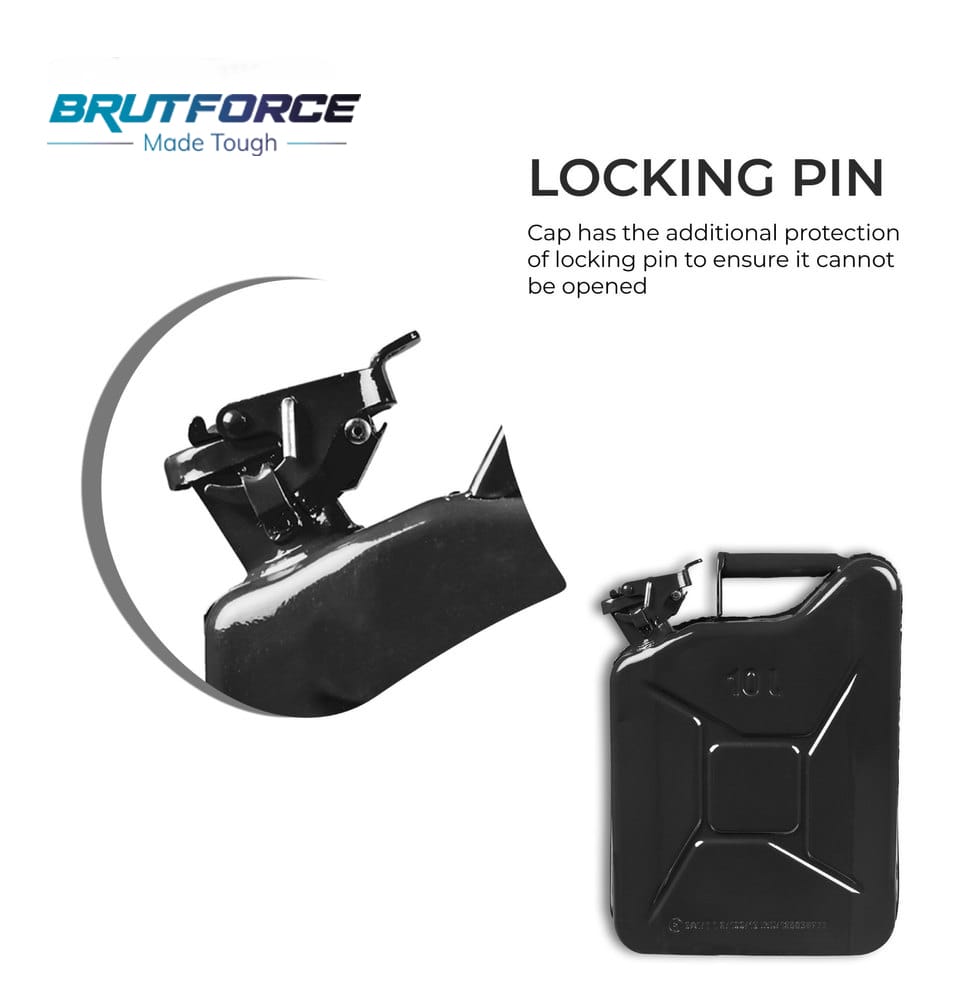 BRUTFORCE Metal Jerry Can 10L
