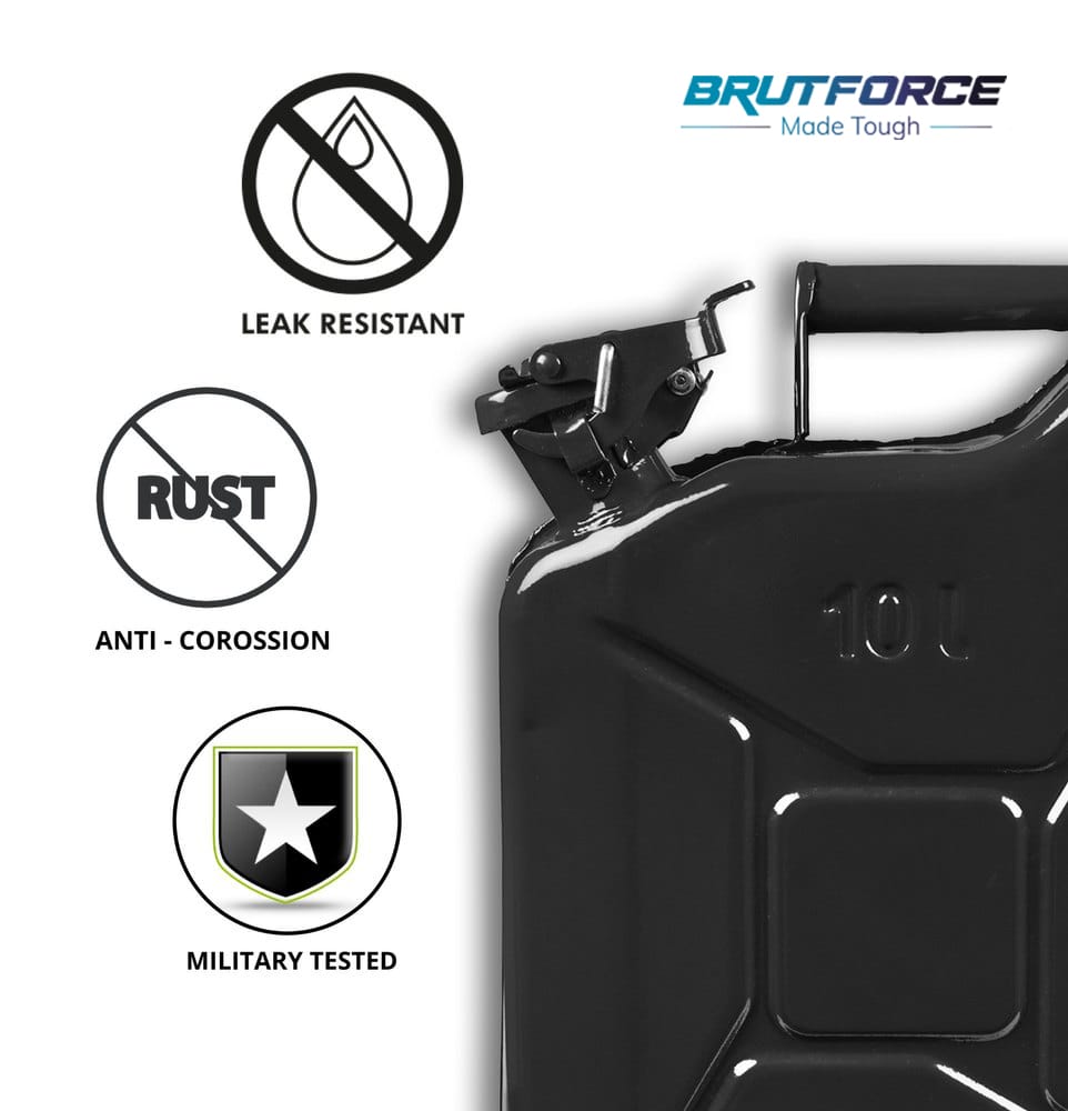 BRUTFORCE Metal Jerry Can 10L