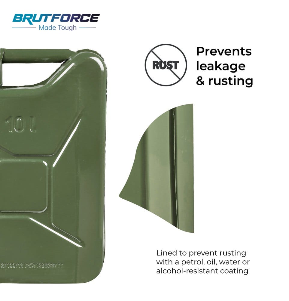 BRUTFORCE Metal Jerry Can 10L