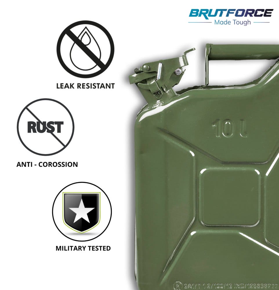 BRUTFORCE Metal Jerry Can 10L