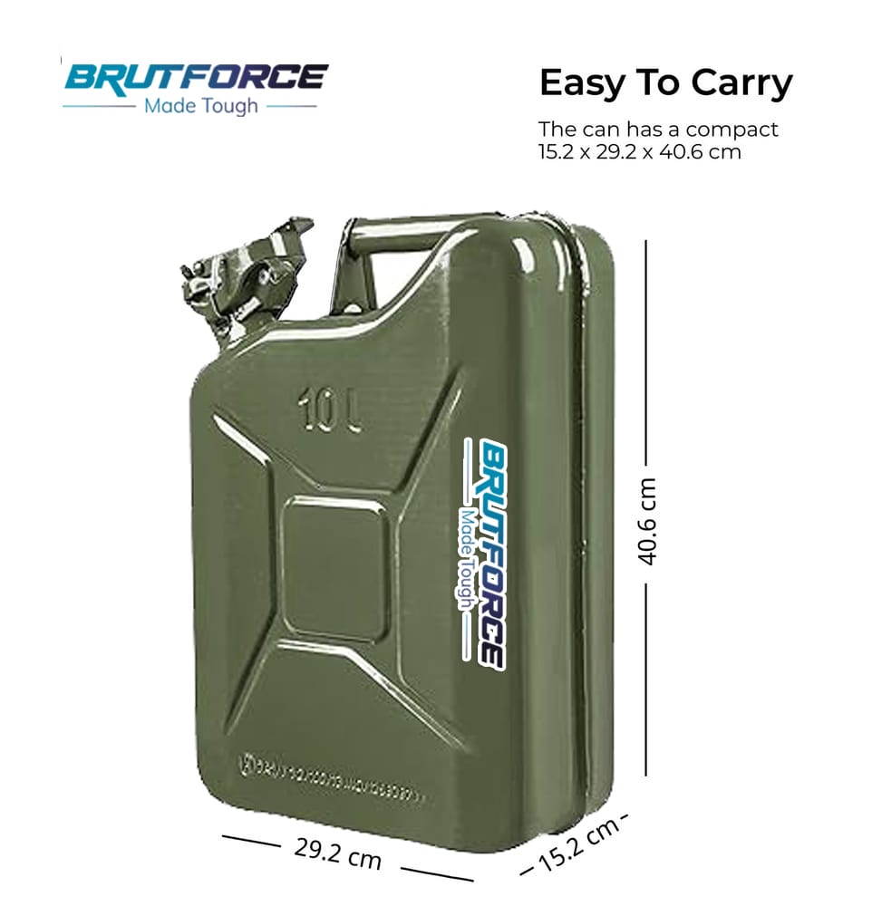 BRUTFORCE Metal Jerry Can 10L
