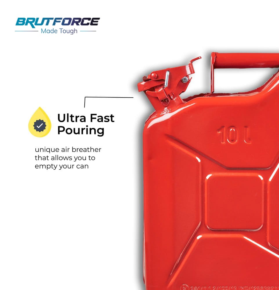 BRUTFORCE Metal Jerry Can 10L