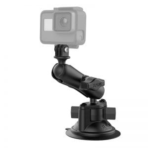 RAM Twist-Lock Suction Cup Mount with Universal Action Camera Adapter