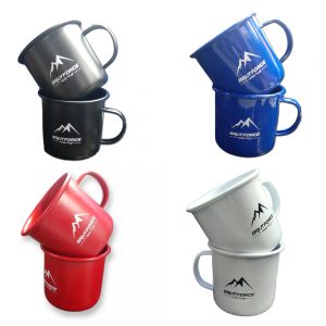 Brutforce (Pack of 2 Unit) Hand-Crafted Steel Enamel Mug for Army, Military, Corporate, Offices and Gifting