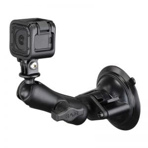 RAM Twist-Lock Suction Cup Mount with Universal Action Camera Adapter