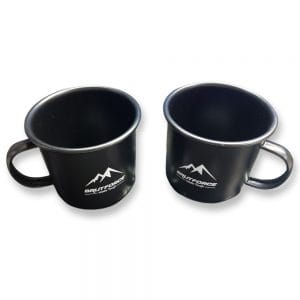 Brutforce (Pack of 2 Unit) Hand-Crafted Steel Enamel Mug for Army, Military, Corporate, Offices and Gifting