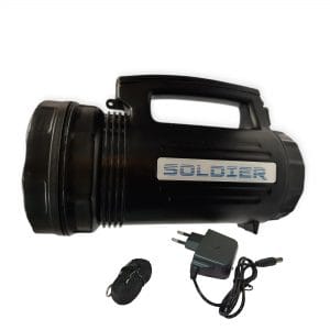 Brutforce Rechargeable Bright CREE Led Soldier Search Light Long Range High Power Search Light Rechargeable Emergency Lights(Black)