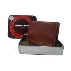 Brutforce Flycatcher Brown Leather Wallet For Men | 1 Coin Pocket|2 Hidden Compartment 1 ID Slot|with Easy Access Card Container (BFW002)